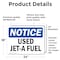 Signmission Used Jet-A Fuel, 24 in W x Rectangle, Vinyl Decal OS-2PACK-NS-D-1824-L-18833 - alternate 4